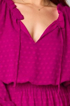 BuddyLove Zozo Elastic Waist Mini Dress - Pink Lady -US Skirt Sales Store 0D5A87261