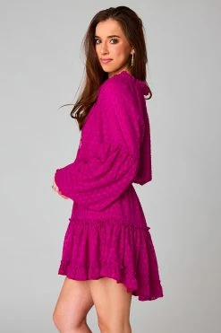 BuddyLove Zozo Elastic Waist Mini Dress - Pink Lady -US Skirt Sales Store 0D5A8731