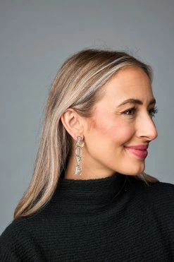 I Will Always Love You Statement Earring - Gold -US Skirt Sales Store 0D5A8849