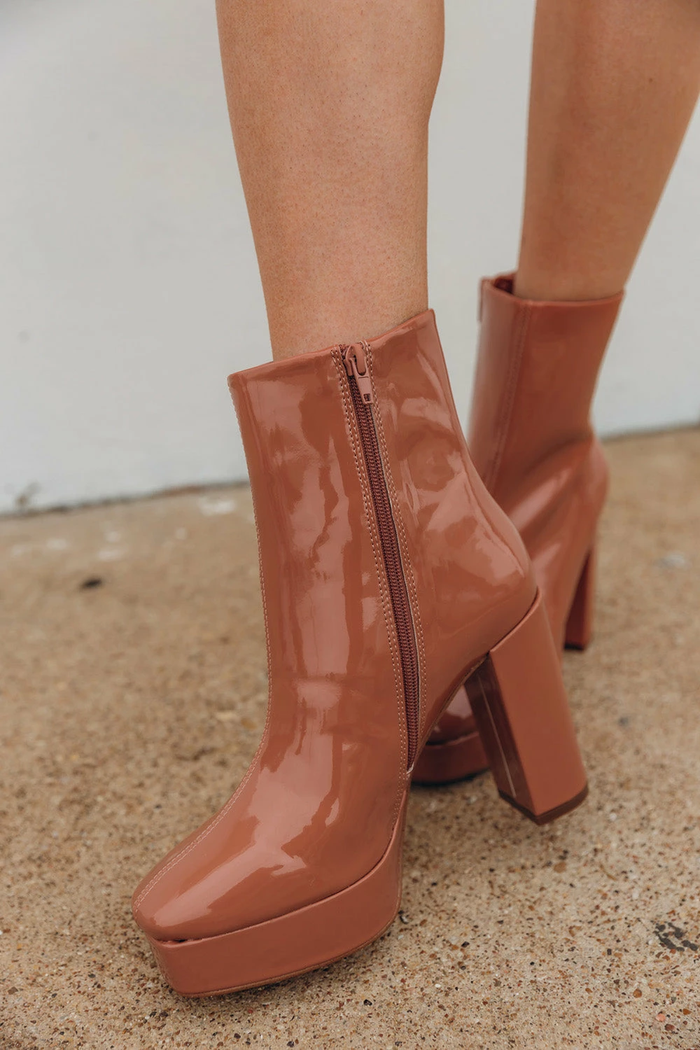 Madden Girl Autum Patent Platform Boot - Tan 3 Madden Girl Autum Patent Platform Boot - Tan