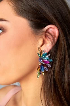 1940s Glam Earrings - Multi