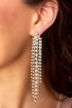 BeDazzled Statement Earrings - Gold