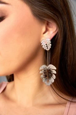 Double Palm Earrings - Gold