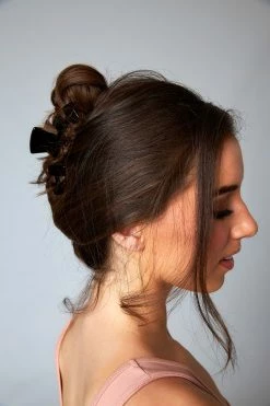 Teleties Large Hair Clip - Jet Black