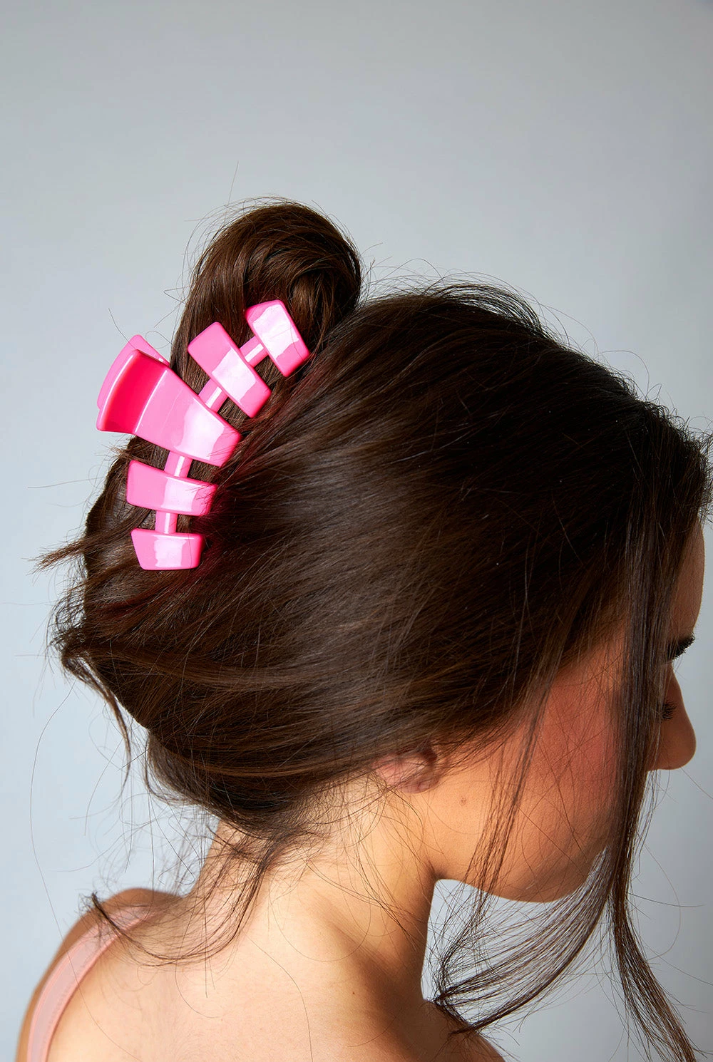 Teleties Large Hair Clip - Hot Pink 4 Teleties Large Hair Clip - Hot Pink - Image 2