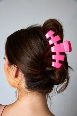 Teleties Large Hair Clip - Hot Pink