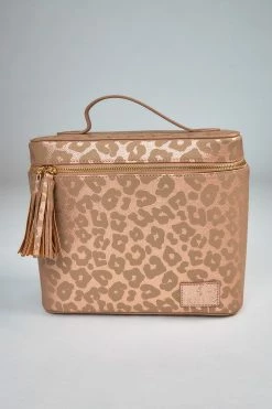 Hollis Lux Makeup Bag - Leopard