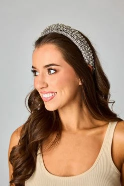 Isabelle Crystal Headband - Silver