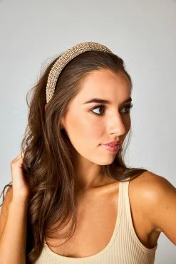 Ashton Crystal Headband - Gold