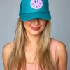 Texas Happy Face Trucker Hat - Teal 1 Texas Happy Face Trucker Hat - Teal -US Skirt Sales Store 0D5A95101