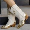 Nico Western Boot - Ivory/Gold -US Skirt Sales Store 0D5A9660