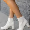 Cady Pearl Studded Booties - White -US Skirt Sales Store 0D5A9707