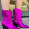 Dolce Vita Landen Electric Leather Boots - Pink