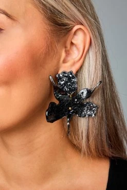 Fawna Statement Earrings - NYE Black