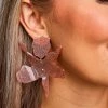 Fawna Statement Earrings - Blush Glitter -US Skirt Sales Store 0D5A9812