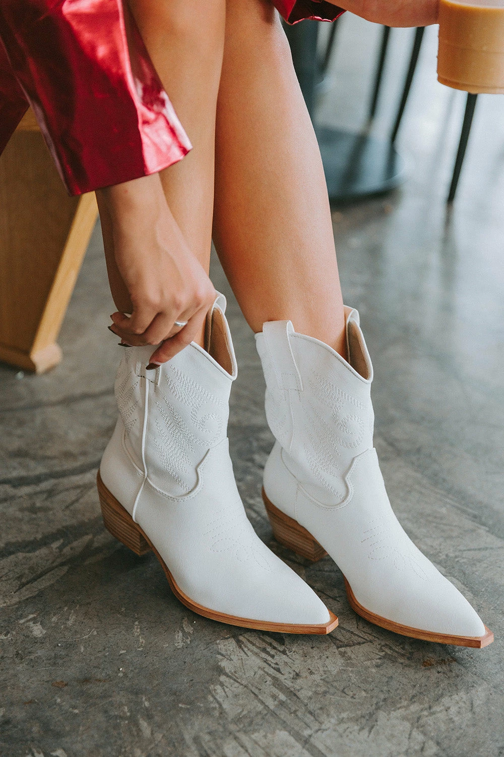 Zahara Western Boot - White 3 Zahara Western Boot - White