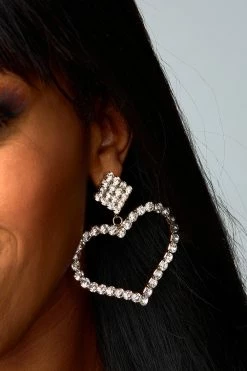 Glam Heart Earrings - Gold -US Skirt Sales Store 11.14Linesheet2946