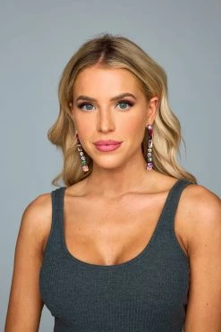 Gia Gem Drop Earrings - Multi -US Skirt Sales Store 11.14Linesheet29941