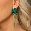 Gem Bouquet Drop Earrings - Green -US Skirt Sales Store 11.14Linesheet30081