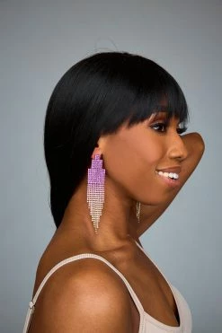 Ombre Empire Earrings - Pink -US Skirt Sales Store 11.14Linesheet30251