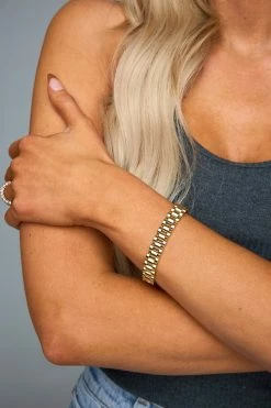 Watchband Bracelet - Gold