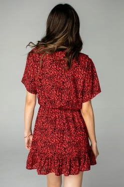 BuddyLove Trixy Ruffled Mini Dress - Heat -US Skirt Sales Store 2Q6A1254