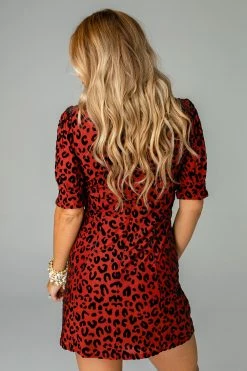 BuddyLove Dakota Fitted Burnout Velvet Mini Dress - Rust -US Skirt Sales Store 2Q6A1448 f262e1de 92f8 4d6a 9756 0fcc61d960ef