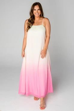 BuddyLove Barton Tie Shoulder Maxi Dress - Papaya -US Skirt Sales Store 2Q6A3671
