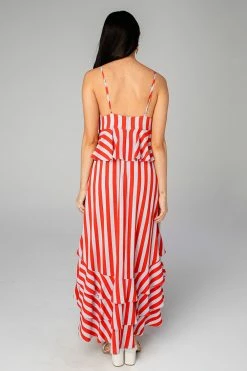 BuddyLove Georgia Ruffled Tiered Sleeveless High-Low Dress - Nautical 12 BuddyLove Georgia Ruffled Tiered Sleeveless High-Low Dress - Nautical -US Skirt Sales Store 2Q6A6754