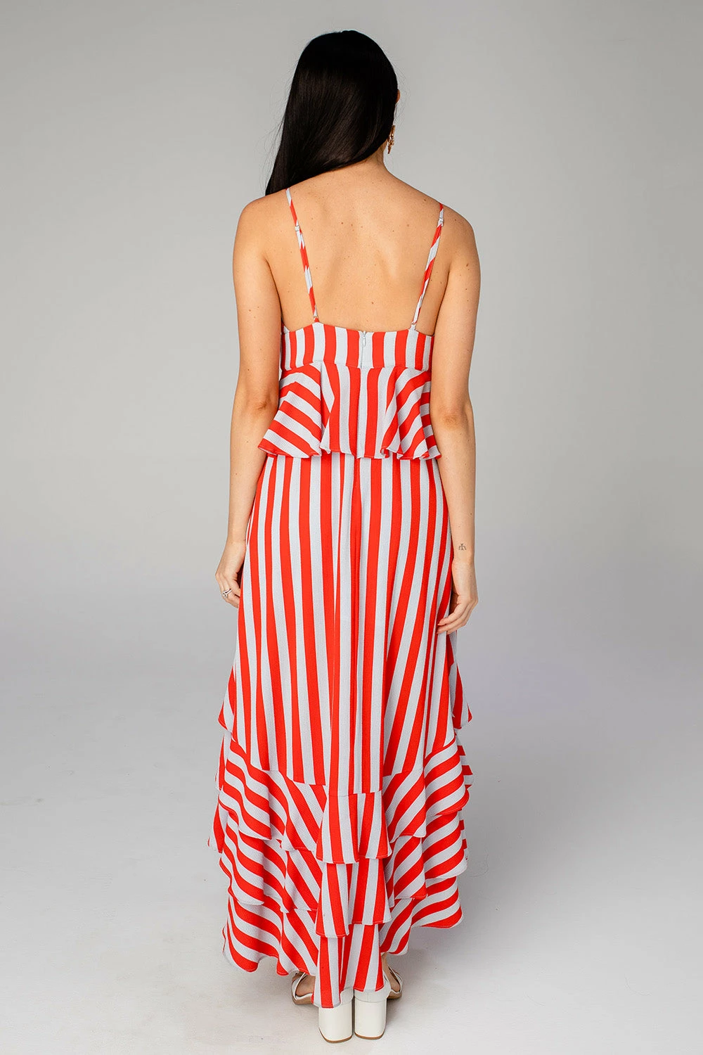 BuddyLove Georgia Ruffled Tiered Sleeveless High-Low Dress - Nautical 6 BuddyLove Georgia Ruffled Tiered Sleeveless High-Low Dress - Nautical - Image 4