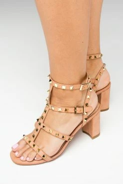 Carol Studded Heel - Pink