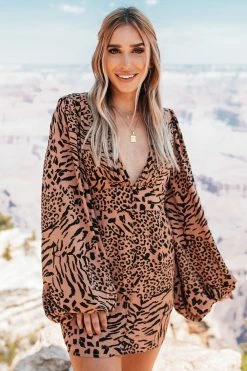 BuddyLove Amber Button Front V-Neck Dress - Egypt