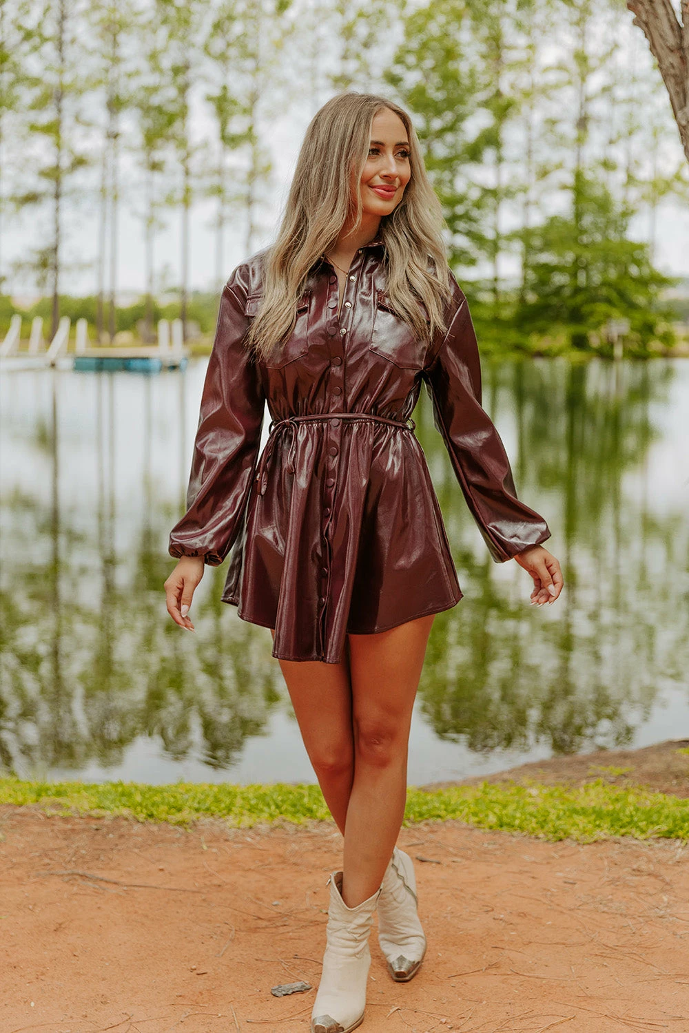 BuddyLove Ariella Button Up Mini Dress - Ruby 3 BuddyLove Ariella Button Up Mini Dress - Ruby