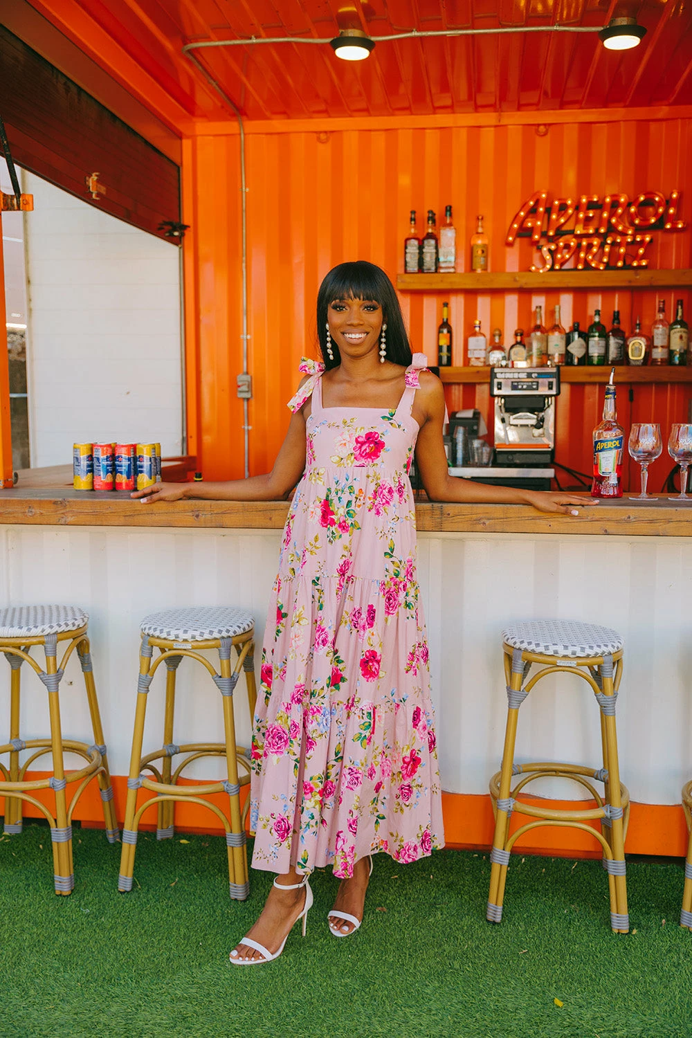 BuddyLove Arlene Tie-Shoulder Maxi Dress - Blushing 3 BuddyLove Arlene Tie-Shoulder Maxi Dress - Blushing