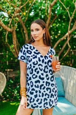 BuddyLove Baker V-Neck Shift Dress - Alpine