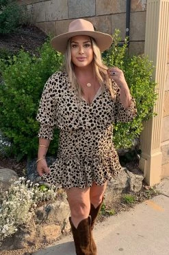 BuddyLove Bronx Elastic Waist Mini Dress - Speckled