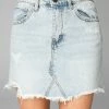 BuddyLove Sharon Distressed Denim Mini Skirt - Light Wash