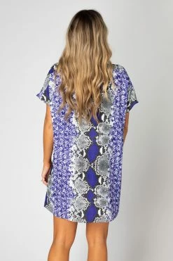 BuddyLove Baker V-Neck Shift Dress - Purple Boa 12 BuddyLove Baker V-Neck Shift Dress - Purple Boa -US Skirt Sales Store CG3448BakerPurpleBoa