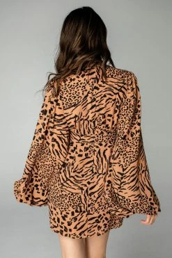 BuddyLove Amber Button Front V-Neck Dress - Egypt -US Skirt Sales Store CG3595AmberEgyptBack