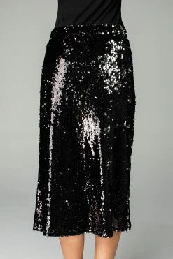 BuddyLove Cardi Sequin Midi Skirt - Black -US Skirt Sales Store CG3661CardiBlackBack