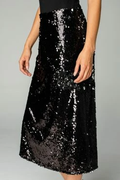 BuddyLove Cardi Sequin Midi Skirt - Black -US Skirt Sales Store CG3661CardiBlackSide