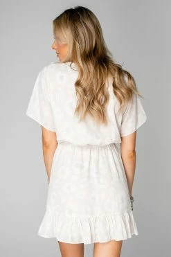BuddyLove Trixy Ruffled Mini Dress - Vanilla -US Skirt Sales Store CG3827TrixyVanillaBack