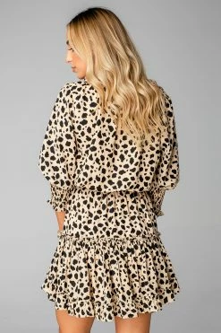 BuddyLove Bronx Elastic Waist Mini Dress - Speckled -US Skirt Sales Store CG3852BronxSpeckledBack