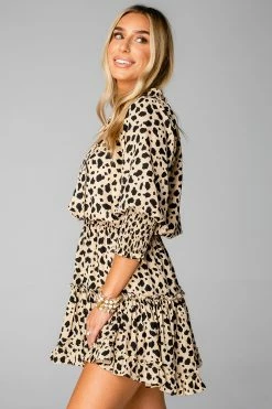 BuddyLove Bronx Elastic Waist Mini Dress - Speckled -US Skirt Sales Store CG3852BronxSpeckledSide