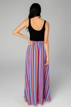 BuddyLove Lawrence High-Waisted Maxi Skirt - Twizzler -US Skirt Sales Store CG3950LawrenceTwizzlerBack