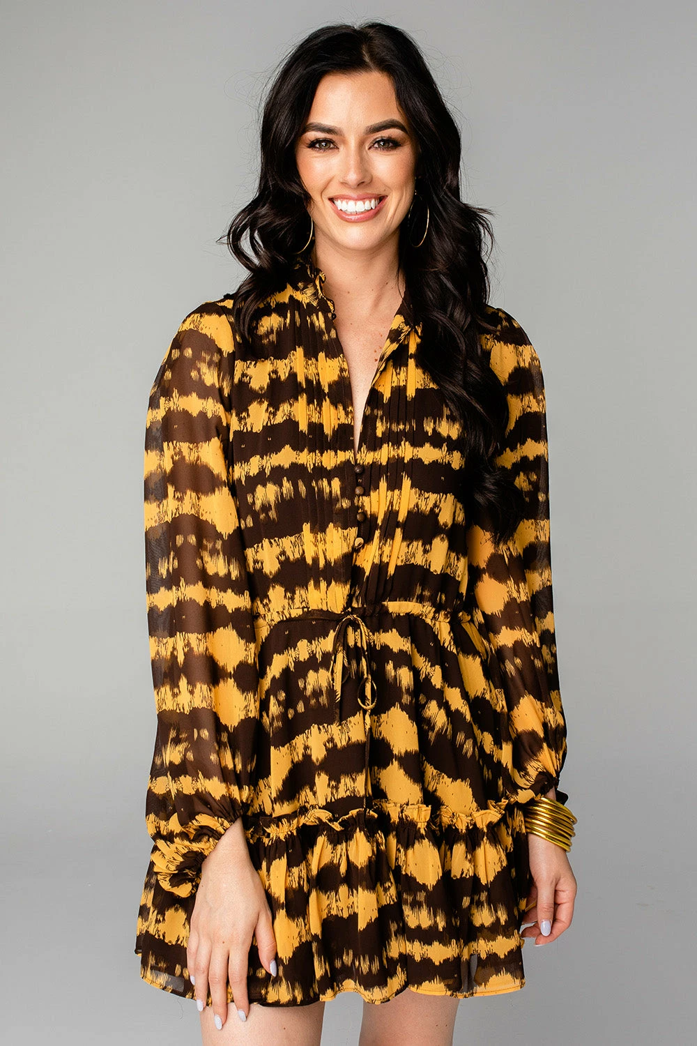 BuddyLove Grace Long Sleeve Short Dress - Radioactive 4 BuddyLove Grace Long Sleeve Short Dress - Radioactive - Image 2