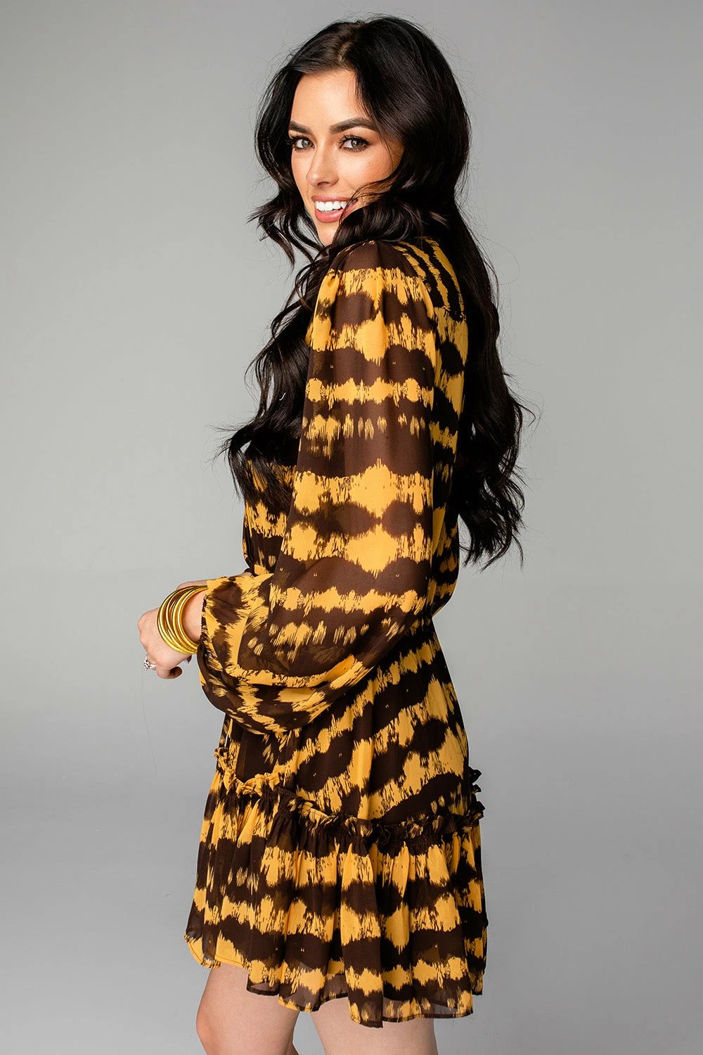 BuddyLove Grace Long Sleeve Short Dress - Radioactive 5 BuddyLove Grace Long Sleeve Short Dress - Radioactive - Image 3