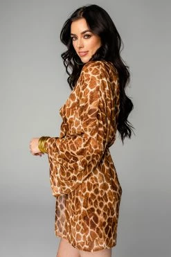 BuddyLove Gabriella Cocktail Dress - Giraffe -US Skirt Sales Store CG4155GabriellaGiraffeSide