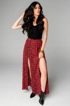 BuddyLove Bridget Maxi Skirt - Tigers Blood -US Skirt Sales Store CG4162BridgetTigersBloodFrontFull