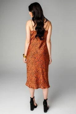 BuddyLove Tracy Midi Slip Dress - Cognac 10 BuddyLove Tracy Midi Slip Dress - Cognac -US Skirt Sales Store CG4169TracyCognacBack